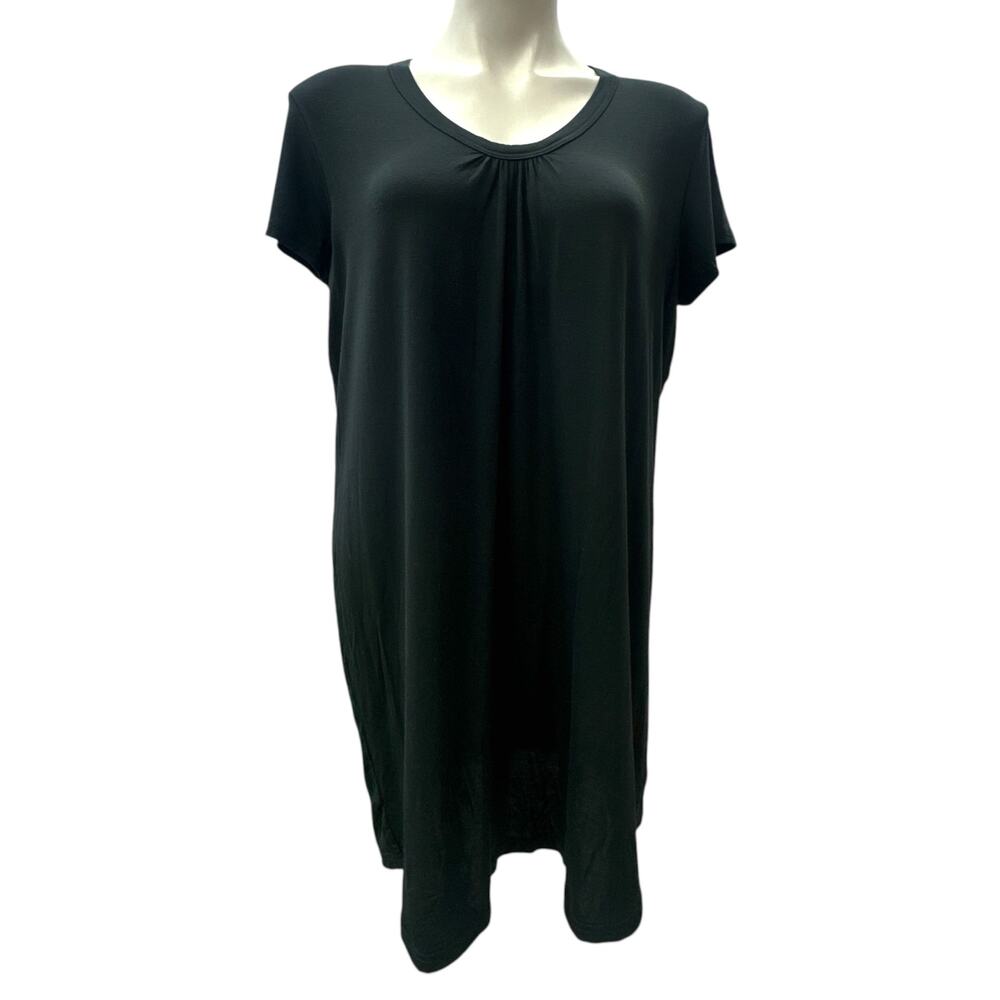 UGG Acadia Sleep Dress Women XL Black Modal Scoop Neck Short Sleeve New